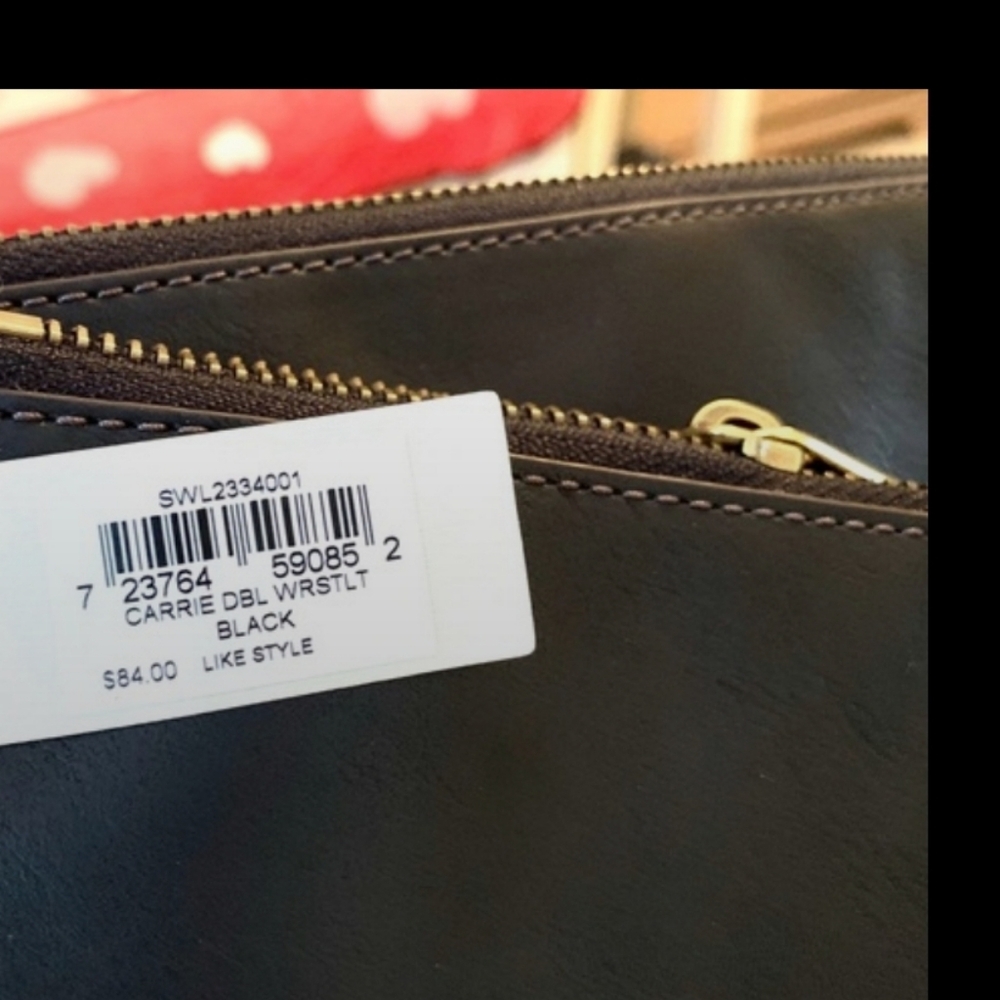 Fossil black double pouch/wristlet - Picture 3 of 6